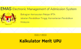 Kalkulator Merit UPU: Panduan Pengiraan Markah Merit untuk Pelajar IPTA