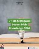 7 tips menjawab soalan bible knowledge SPM